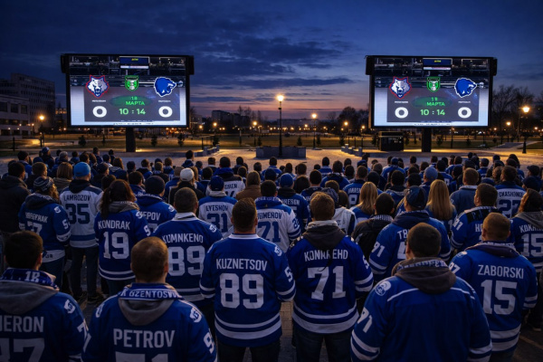 На площади Флага и Герба в Витебске организуют трансляции выездных матчей ХК «Витебск»