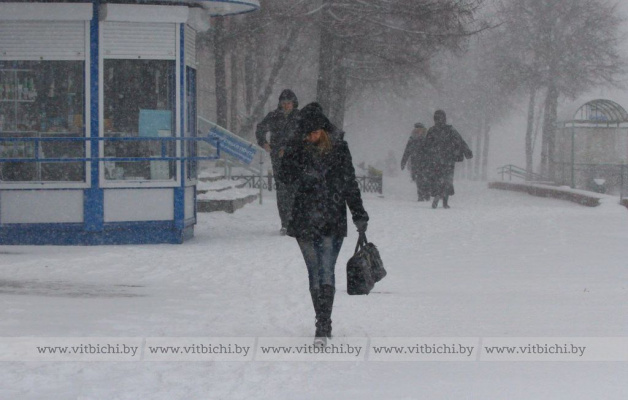 Сильный снегопад накроет Витебск 27 января