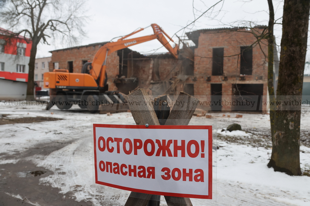 Сараи на улице Жесткова в Витебске снесли. Спасатели провели учения