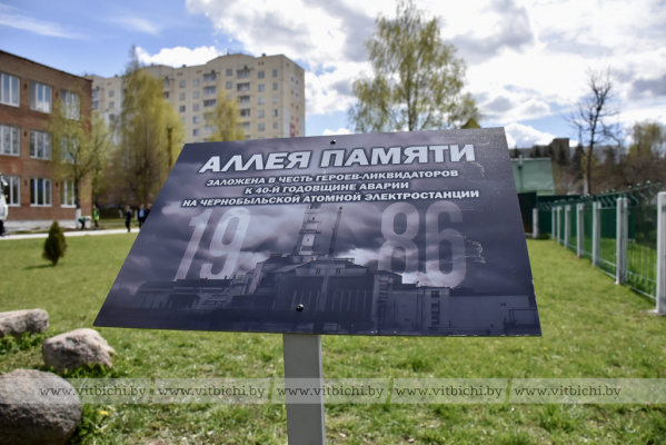 В Витебске заложили Аллею памяти в честь участников ликвидации последствий аварии на Чернобыльской АЭС
