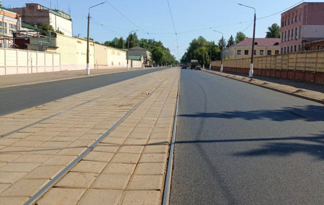 В Витебске завершили работы по замене асфальтового покрытия на улице М.Горького