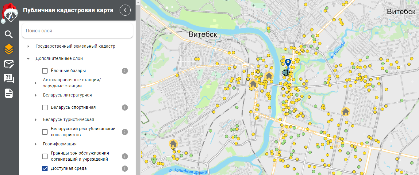 В Беларуси начала работу карта доступности объектов социальной инфраструктуры