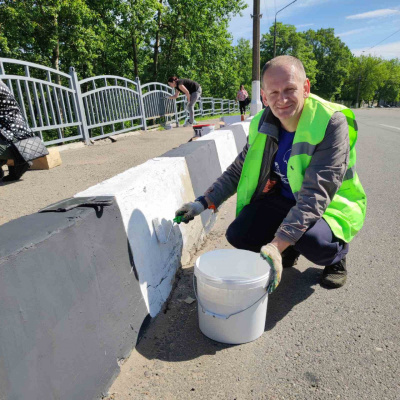В Первомайском районе благоустроили путепровод возле ОАО «Витебские ковры»